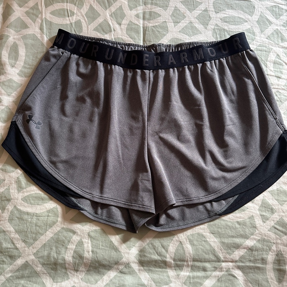 Under Armour Women's Athletic Shorts in Gray and Black